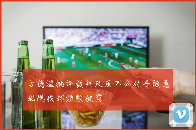 古德温批评裁判尺度不公对手随意犯规我却频频被罚